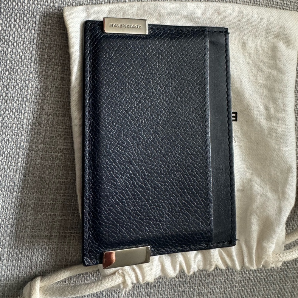 Balenciaga card holder navy blue